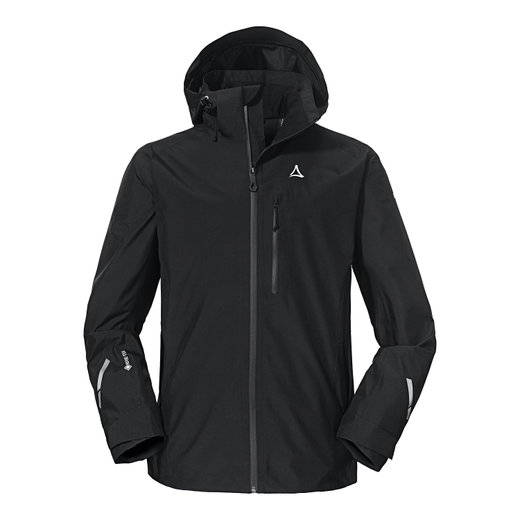 Schöffel Trekking-Wanderjacke Kreuzjoch Gore-Tex (wind- und wasserdicht) schwarz Herren